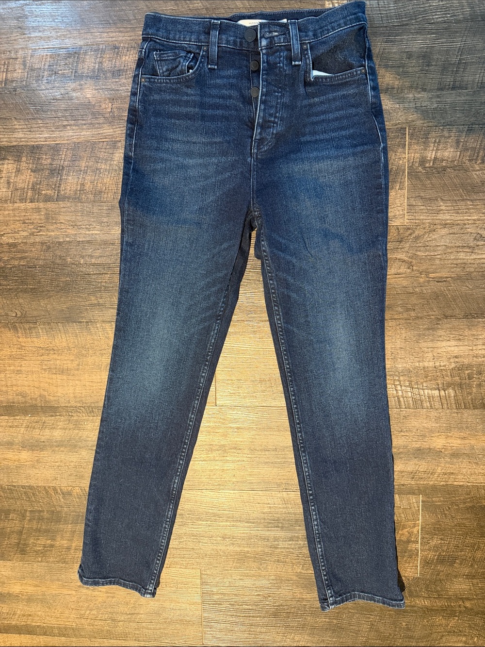 Hudson Jeans High-Rise Slim Straight in Dark Indigo